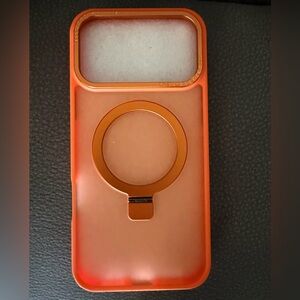 Lufanbis Orange Magnetic iPhone 17 Pro 6.9”Phone Case with Ring Stand